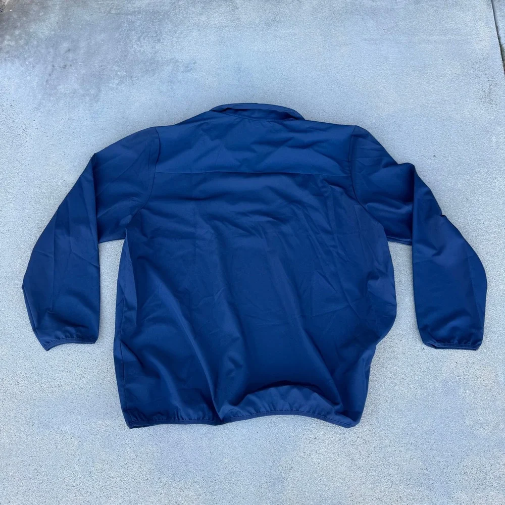 Adidas ClimaStorm Men Size 2XL Navy Blue Pullover Long Sleeve Athletic Jacket‎